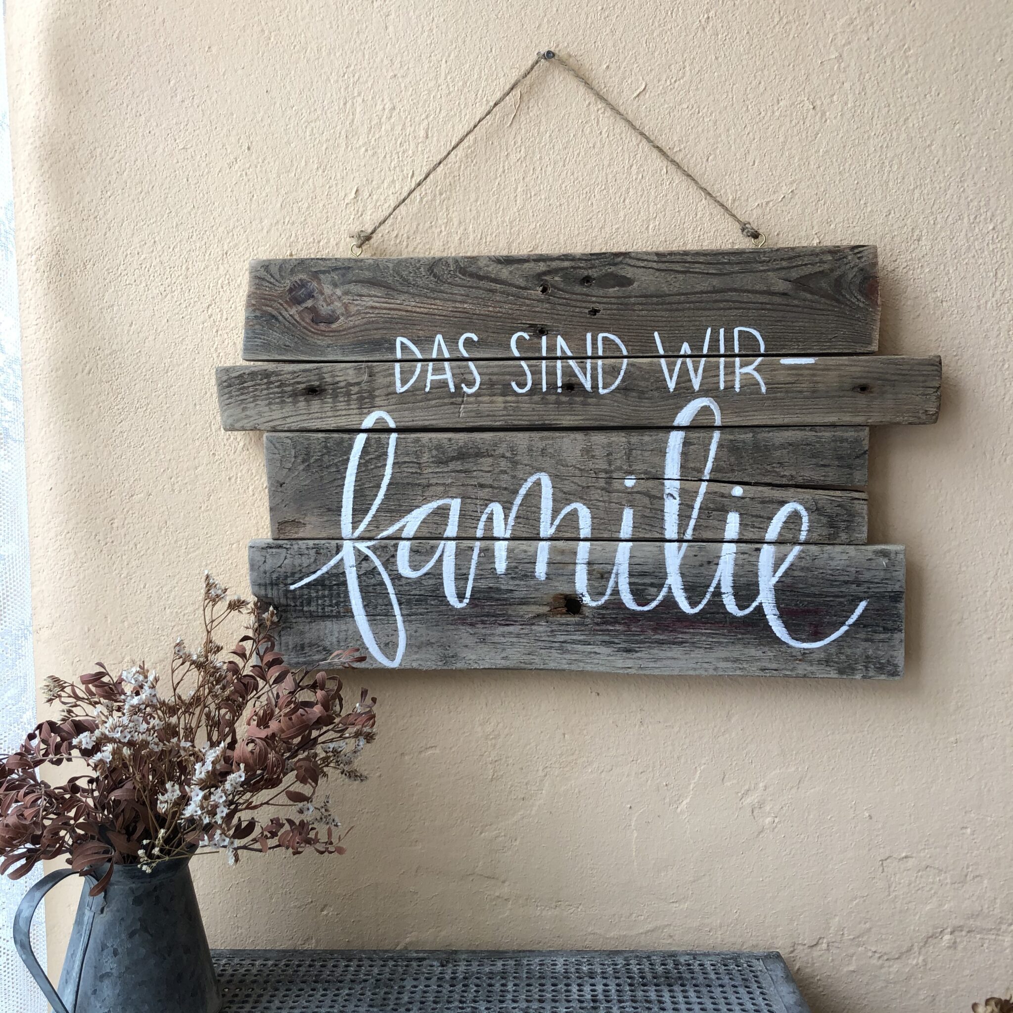 Holzschild „familie“ herrlich Schriftwerk