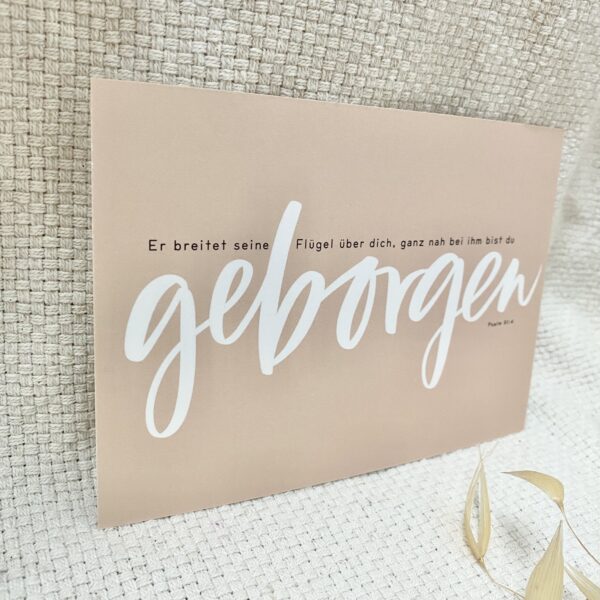 Postkarte „geborgen“ – Bild 2
