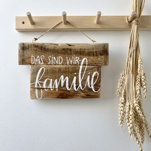Holzschild „familie“ | mini