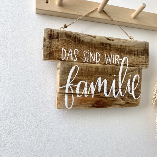 Holzschild „familie“ | mini – Bild 2